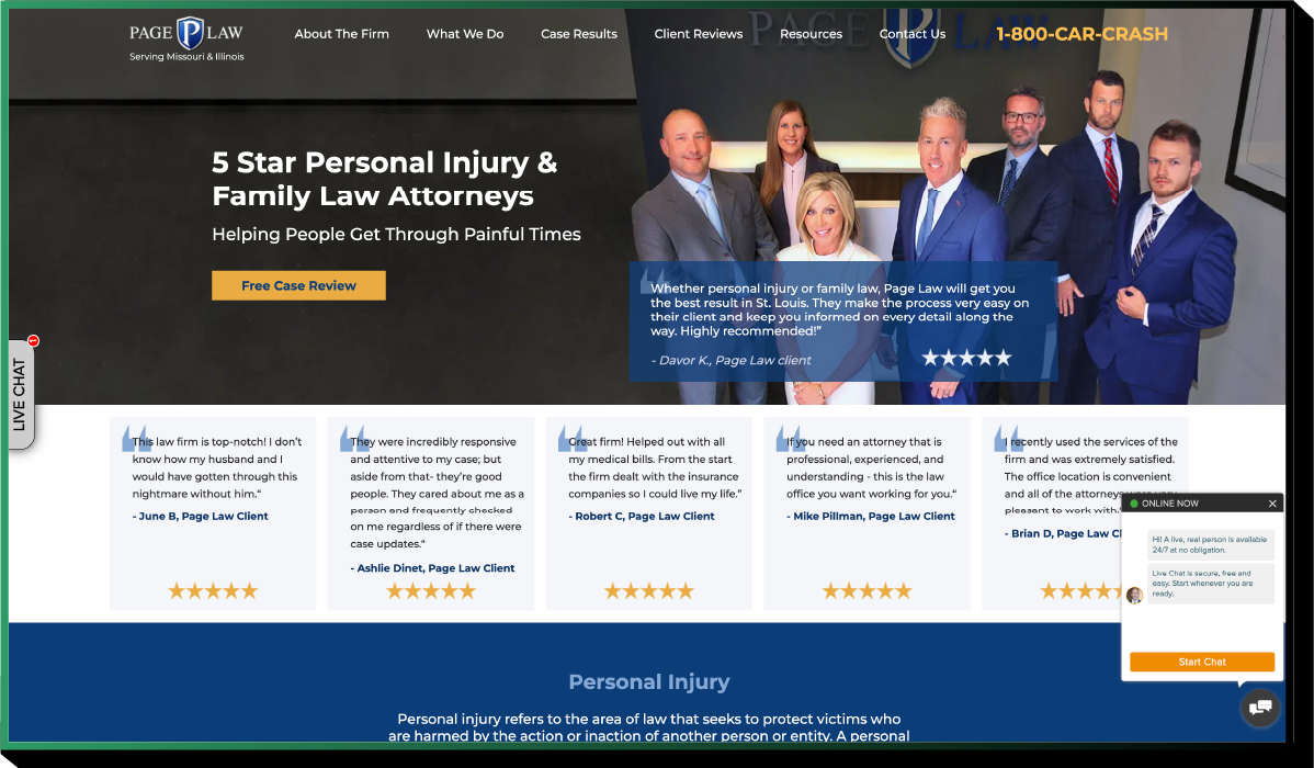 Page Law Website